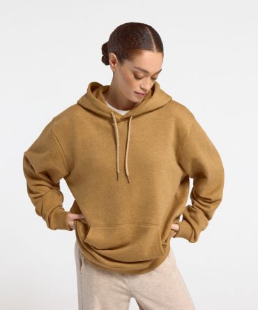 Unisex Merino Blend Hoodie - Stony Beige Heather