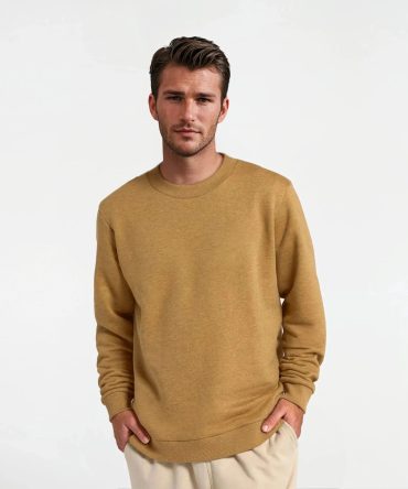 Men's Merino Blend Sweatshirt - Stony Beige Heather