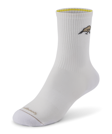 Anytime Crew Sock - Blizzard/Rugged Beige (Natural Black) - Kiwi Bird