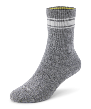 Anytime Crew Sock - Natural Grey Heather/Light Grey