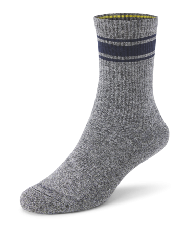 Anytime Crew Sock - Natural Grey Heather/Deep Navy