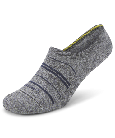 Anytime No Show Sock - Natural Grey Heather/Deep Navy