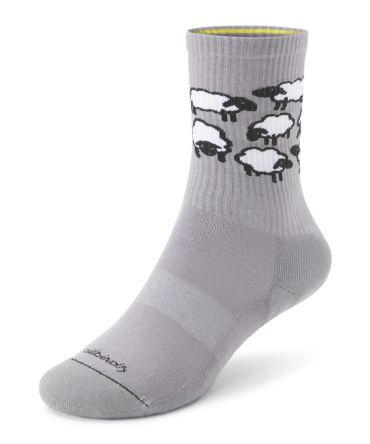 Anytime Crew Sock - Medium Grey/Blizzard (Natural Black) - Sheep