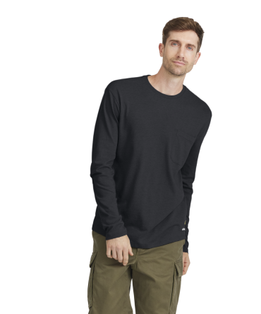 Men's Soft Merino Long Sleeve Tee - True Black - New Edition