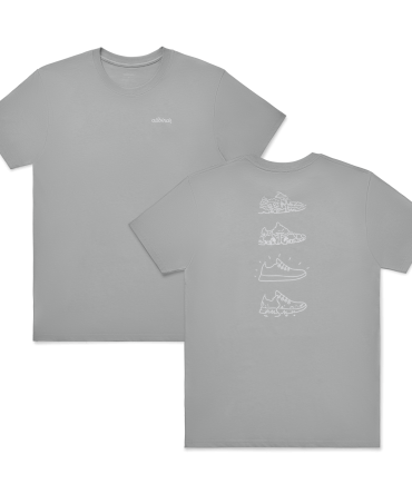 Unisex Organic Cotton Graphic Tee - Medium Grey/Light Grey - Shoes