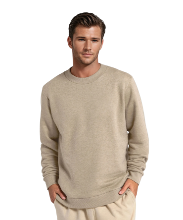Men's Merino Blend Sweatshirt - Rugged Beige