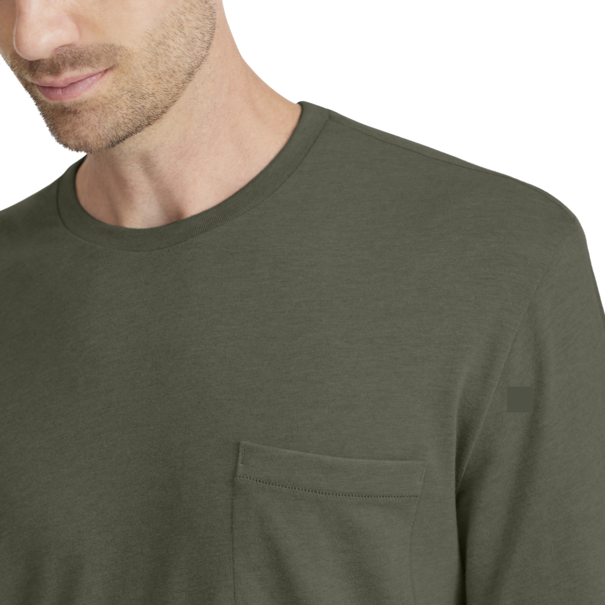 Men's Soft Merino Long Sleeve Tee - Thunder Green - Image 2