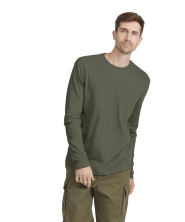 Men's Soft Merino Long Sleeve Tee - Thunder Green