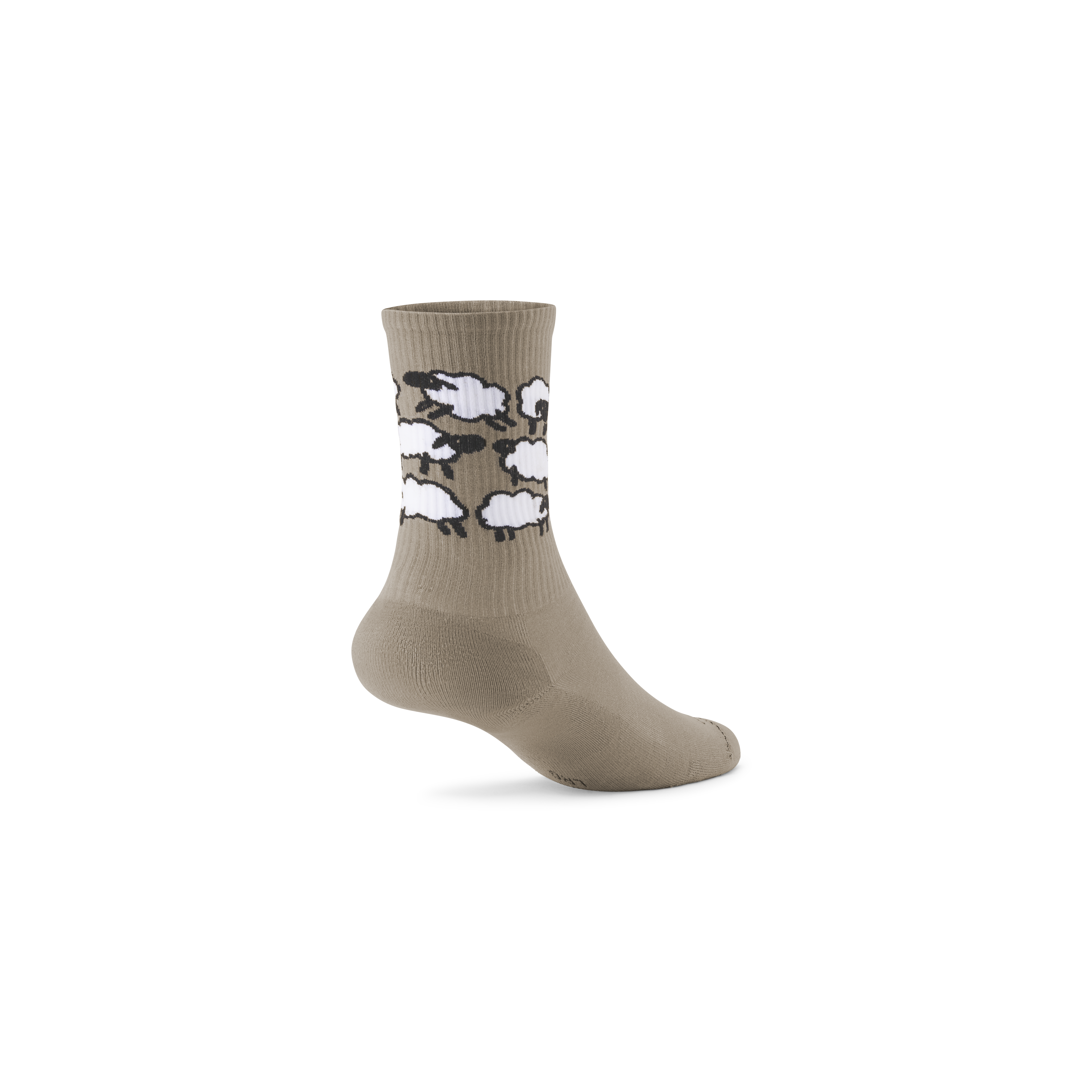 Anytime Crew Sock - Rugged Beige/Blizzard (Natural Black Sole) - Image 2