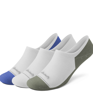 Anytime No Show Sock 3-Pack - Blizzard/Royal Blue/Thunder Green