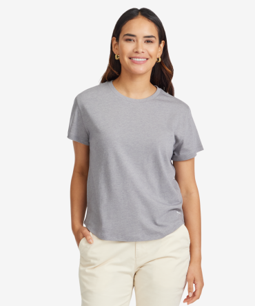 Women's Soft Merino Tee - Medium Grey