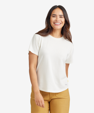 Women's Soft Merino Tee - Natural White