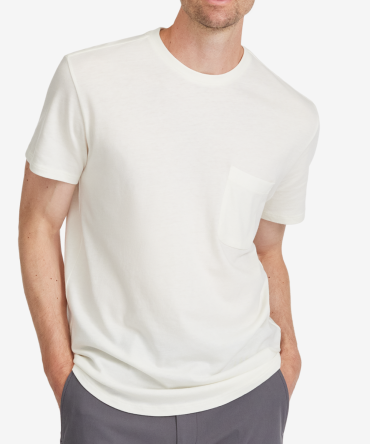 Men's Soft Merino Tee - Natural White